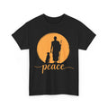 Retro Walk for Peace Monks with Aloka Dog Minimalist Zen Art T-Shirt