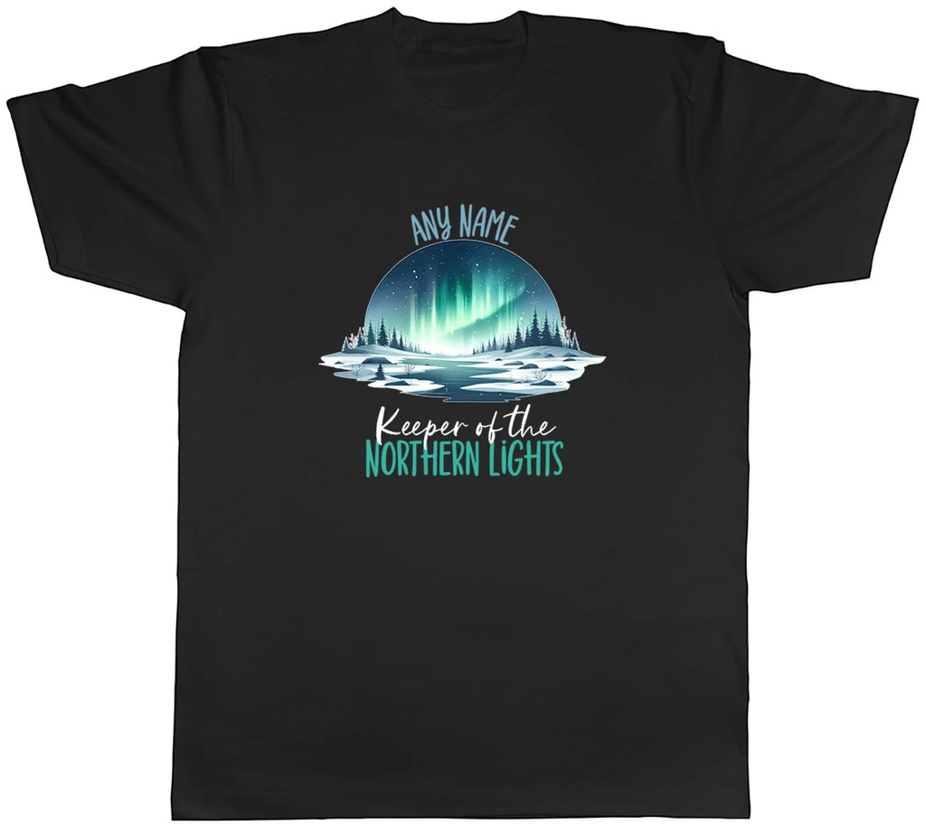 PERSONALISED KEEPER OF THE NORTHERN LIGHTS MENS T-SHIRT TEE GIFT TOP