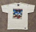 Vintage Jansport Ellensburg Rodeo Heather Gray Cowboy Boot T-Shirt XL USA MADE