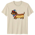 Patriotic Dachshund Hot Dog T-Shirt Dog 4th July Gift For Him And Her