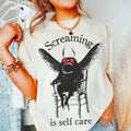 Screaming Is Self Care Cryptid T-Shirt | Funny Comfort Colors Tee SM-4XL