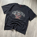 Y2K JNCO Jeans Spade 8 Ball Flame Skull Grunge Skater Tee Size XL Fits L