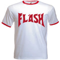 Men's Retro Flash Gordon T-Shirt, Regular Fit, White With Red Trim