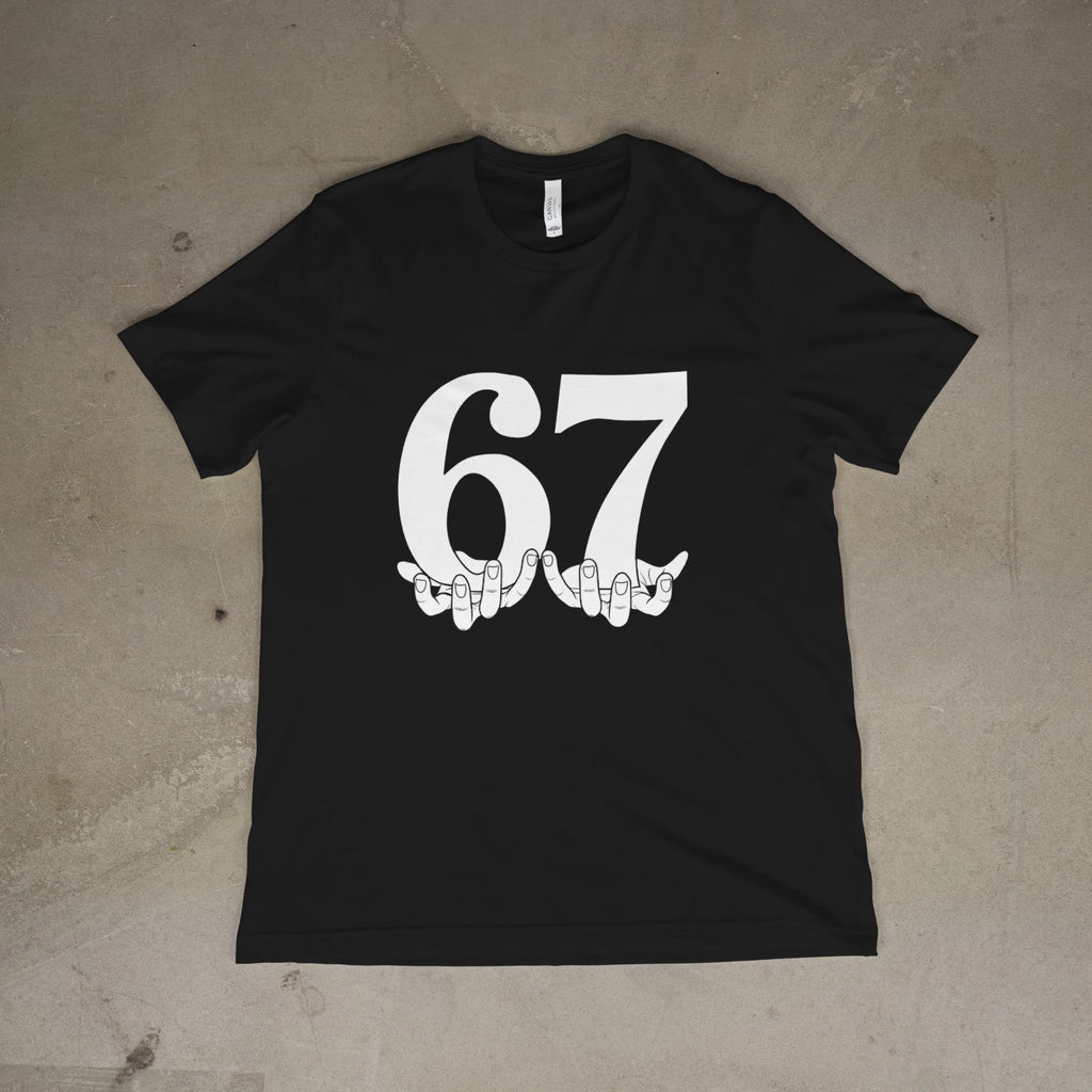 Funny 67 Meme Shirt | Hand Sign Graphic Tee | Trendy Unisex Streetwear