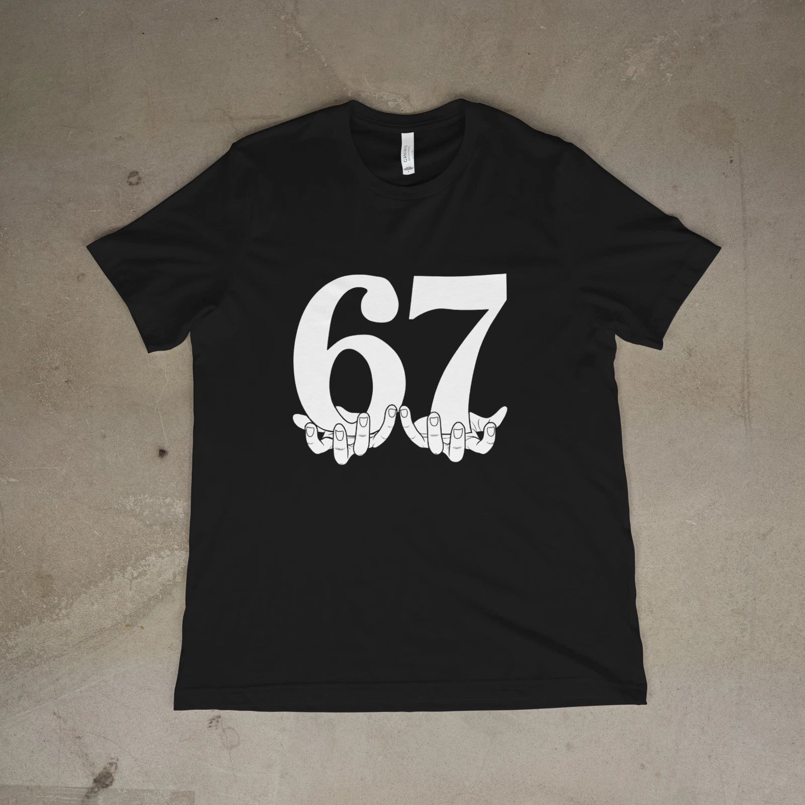 Funny 67 Meme Shirt | Hand Sign Graphic Tee | Trendy Unisex Streetwear