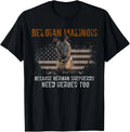 Belgian Malinois American Flag Funny T-Shirt Dog Gift Tee Gift Unisex T-Shirt