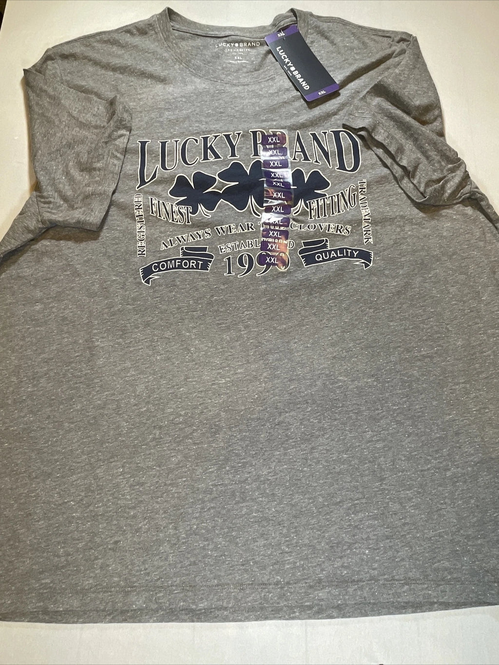 Lucky Brand Graphic T-Shirt Men's Size XXL Gray / Gray NWT