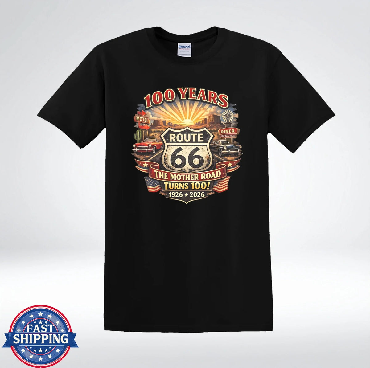 Route 66 100th Anniversary Classic American Highway T-Shirt
