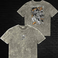 Monkey D Luffy Gear 5 Rob Lucci Acid Wash Graphic Tee Shirt Streetwear Top