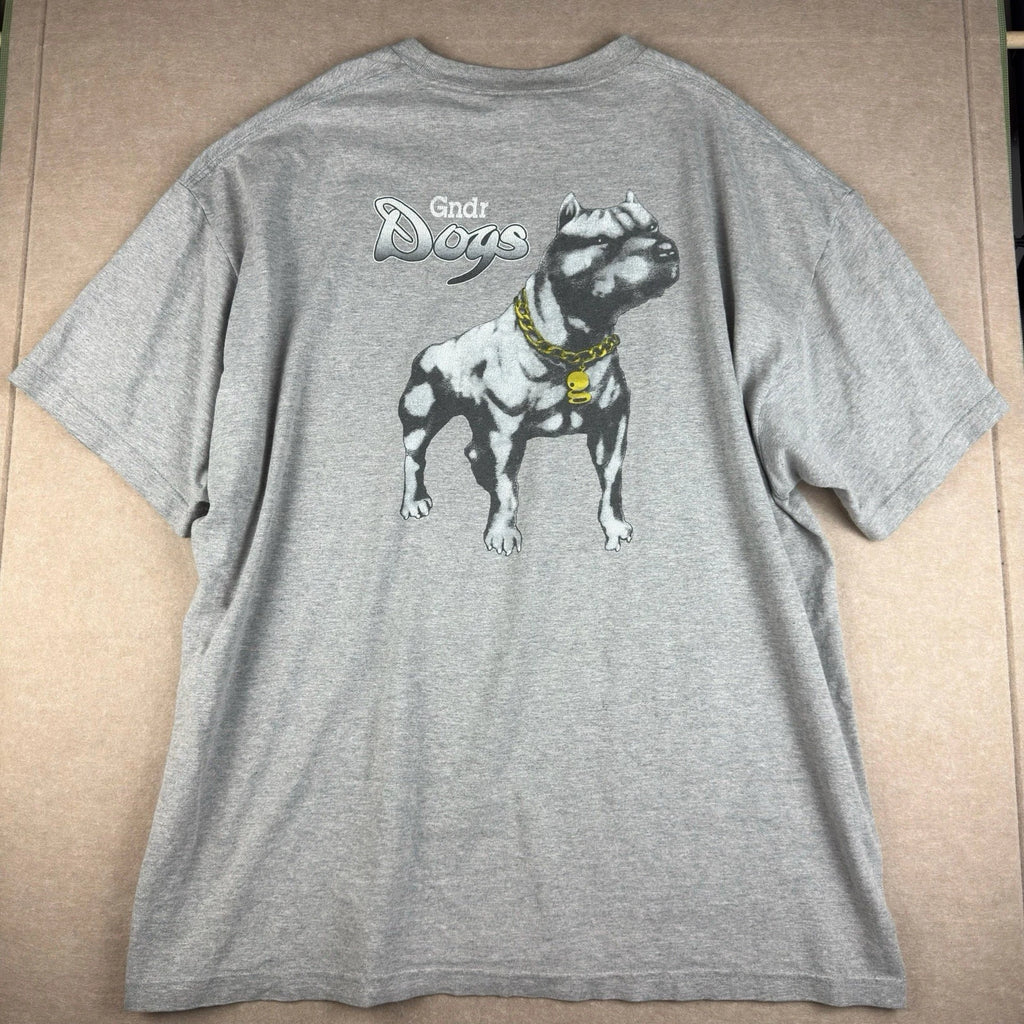Grandeur Shirt Men XXL Gray Pitbull Dog Lover Graphic Gndr Dogs Animal Tee USA