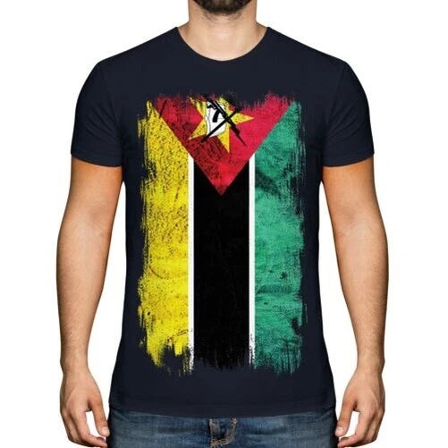 MOZAMBIQUE GRUNGE FLAG MENS T-SHIRT TEE TOP MOÇAMBIQUE FOOTBALL MOZAMBICAN SHIRT
