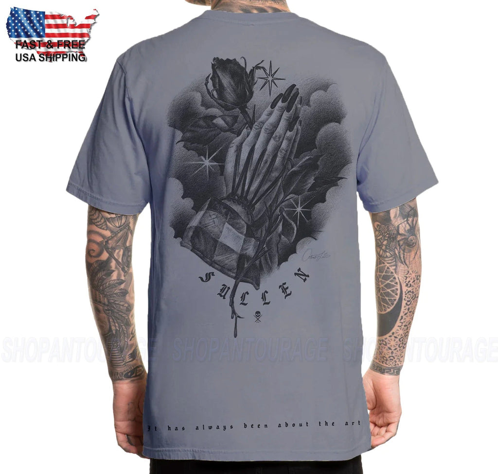 Sullen Art Collective Preghiere Premium Fit SCM8371 T-Shirt da Uomo