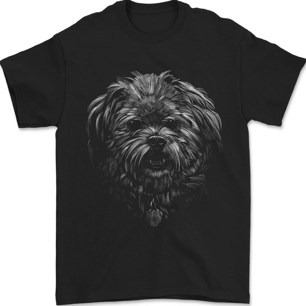 Realistic Shih Tzu Dog Mens T-Shirt 100% Cotton