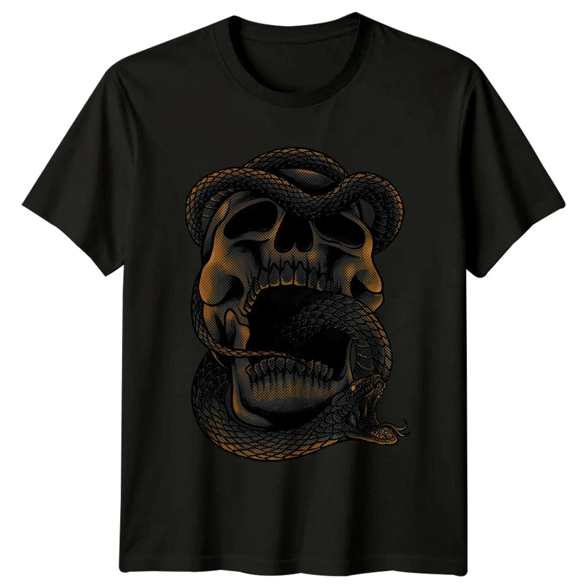 Snake Skull Gothic Graphic Mens T-Shirt Ladies Tee Unisex Top