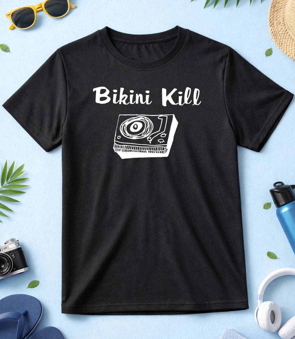 Bikini Kill Short Sleeve White-Black Men/Women T Shirt K1039