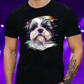 Mens Shih Tzu Dog Print Cotton T-Shirt Size XS to 5XL