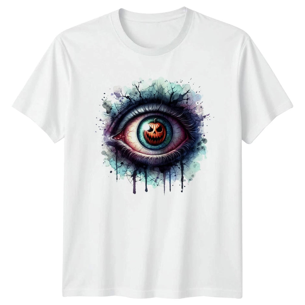 Spooky Pumpkin Eye T-Shirt Horror Halloween Gift For Him And Her