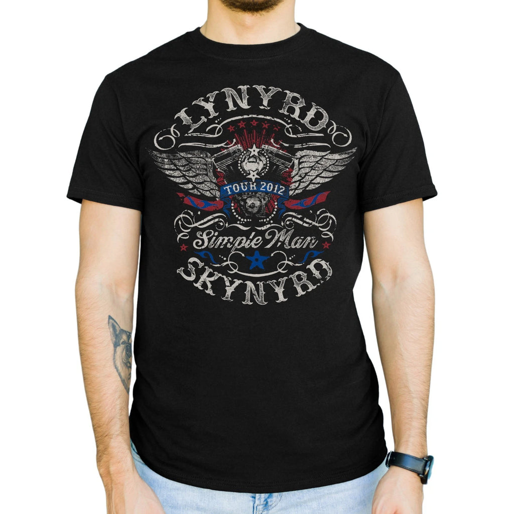 Lynyrd Skynyrd Simple Man Tour 12 Classic Rock Retro Band Official Men's T-Shirt