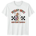 Feelin Cute Might Haunt U Womens T-Shirt Groovy Ghost Halloween Gift For Her
