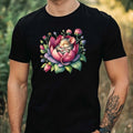 Mens Watercolour Mouse Motif Cotton T-Shirt Size XS to 5XL
