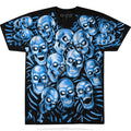 JUICY J STAY FLY-SKULL PILE- BLUE GLOW N DARK-T-SHIRT S-M-L-XL-XXL Halloween