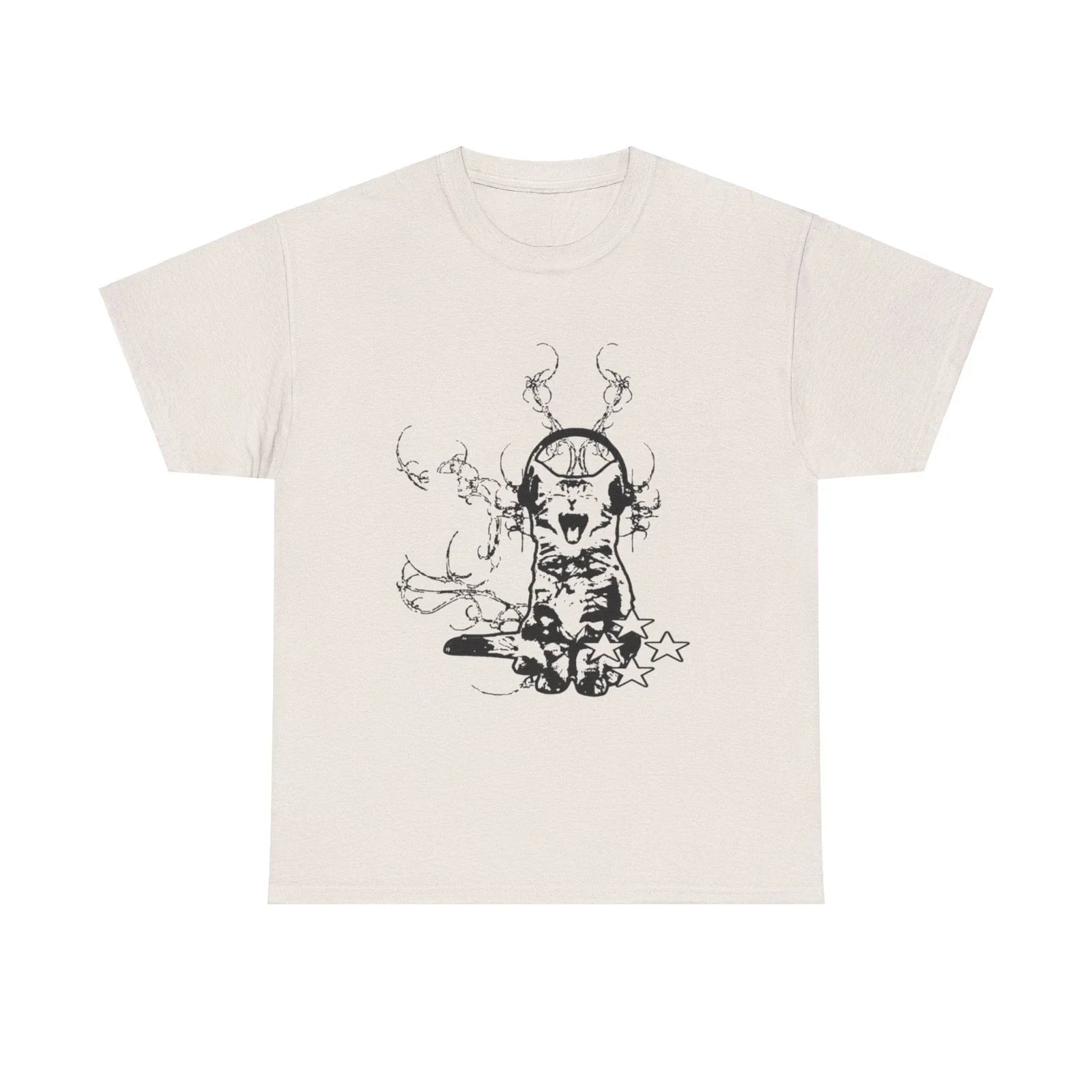 Y2K, Grunge, Unique Graphic Unisex Heavy Cotton Tee - Cool Retro Design