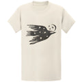 Gildan 5000 Celestial Bird Moon Stars T-Shirt - Vintage Boho Folk Gift Tee