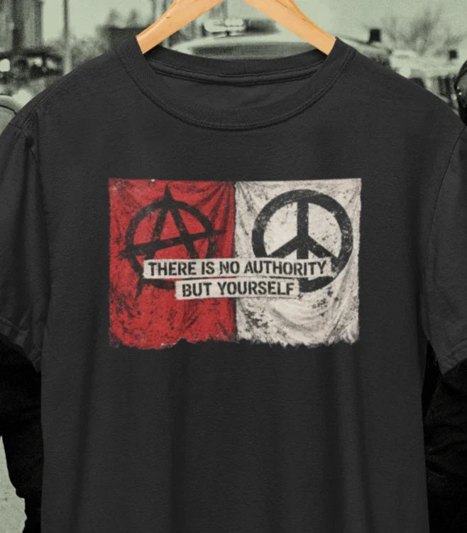 Crass No Authority Anarcho Punk Rock T-Shirt / Anarchy Peace 5000 Hardcore Tee