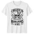 I Believe In Holding Grudges Ill T-Shirt Gothic Skull Humor Occult