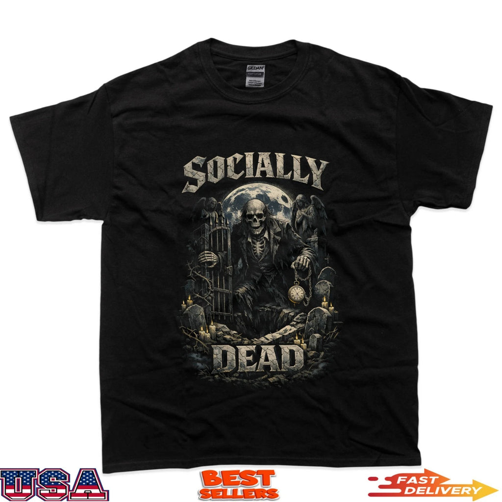 Cemetery Goth Socially Dead T-Shirt