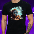 Mens Orangutan Print Cotton T-Shirt Size XS to 5XL