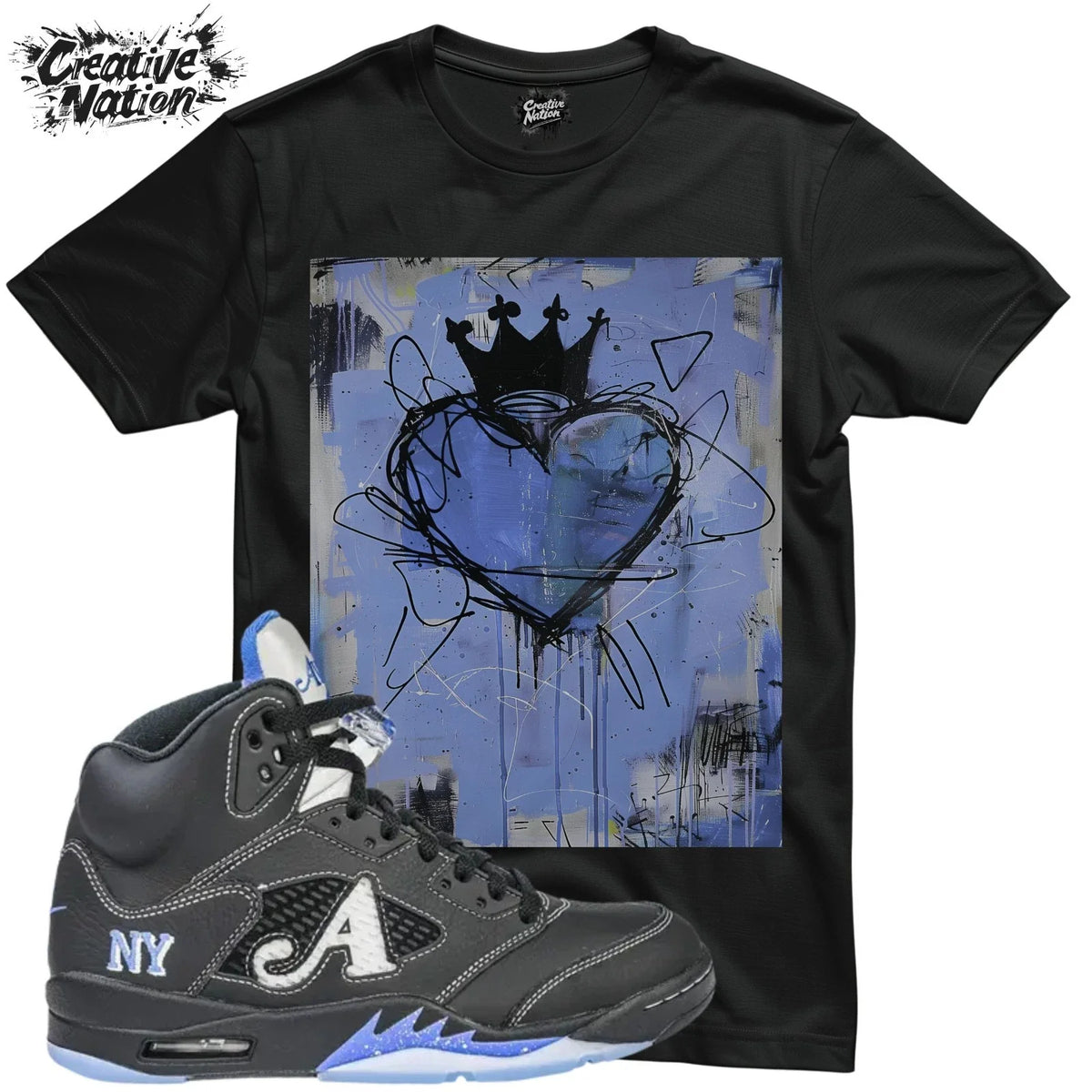 Shirt To Match 5 Black Unisex Tee Sneaker Shirt Heart Shirt