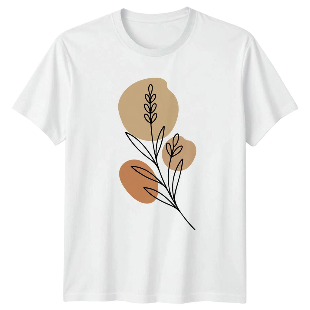 Boho Minimalist Line Art Botanical T-Shirt Minimalist Art Botanical Birthday