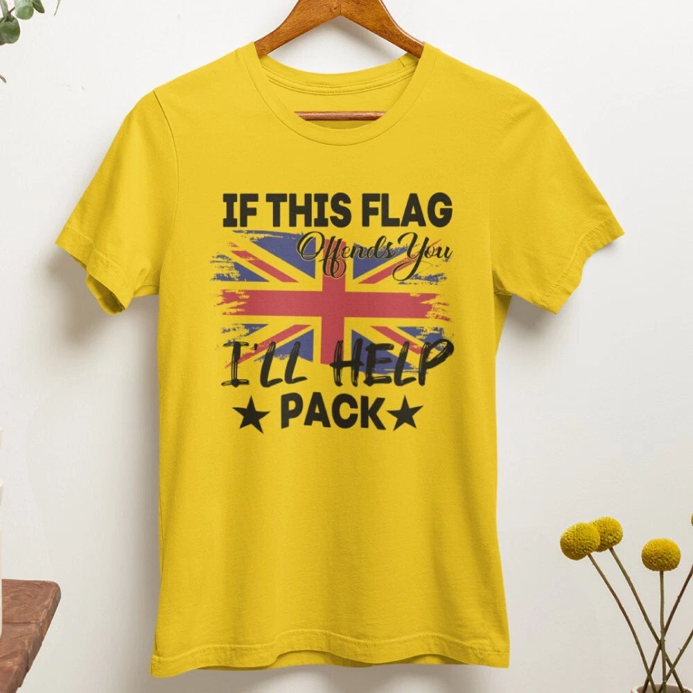 If This Flag Offends T-shirt You I'll Help You Pack Patriotic Military Friends