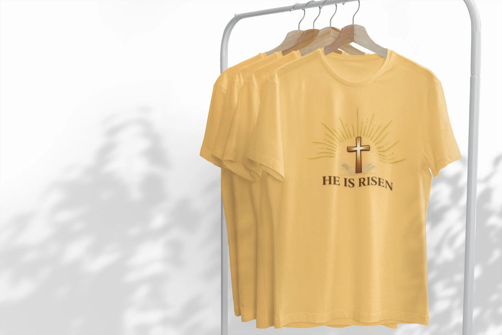 He Is Risen Cross Christian Easter Faith T-shirt
