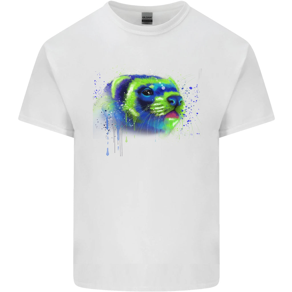 A Ferret Watercolour Mens Light Cotton T-Shirt