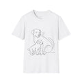 Minimalist Labrador and Pup T-Shirt - Unisex Softstyle T-Shirt