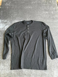 Fresh Clean Threads T-Shirt Mens 3XL Tall Black Knit Cotton Casual Henley Neck