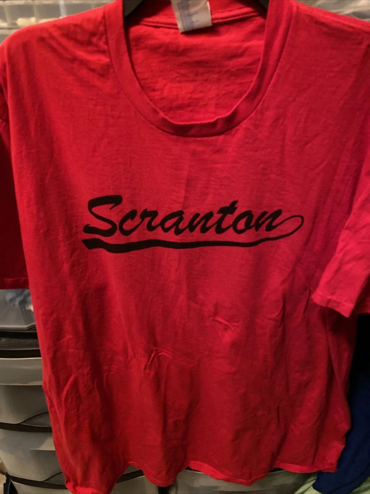 The Office T Shirt 2XL Red Dunder Mifflin Company Scranton Picnic Casual
