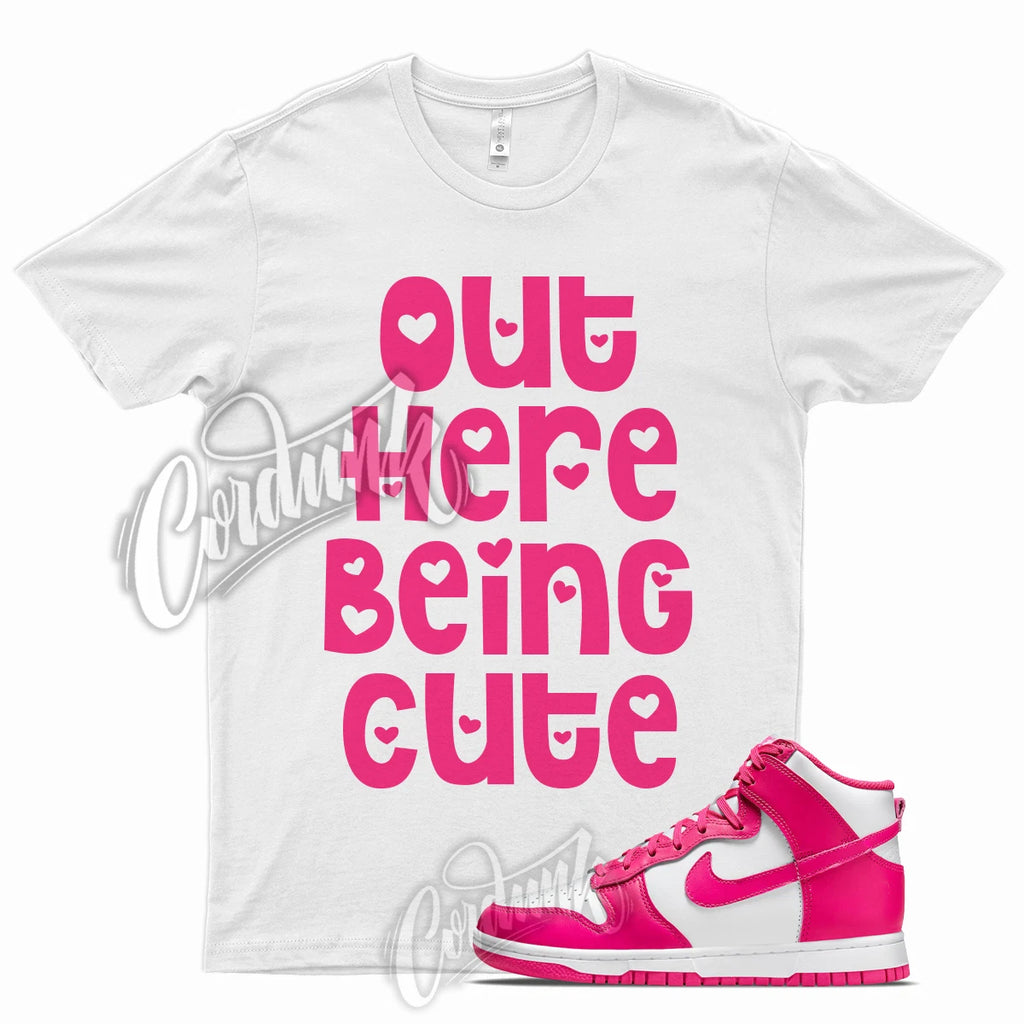 CUTE T Shirt for  Dunk High Pink Prime Mid Low Fireberry Shocking Coral 1