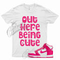 CUTE T Shirt for  Dunk High Pink Prime Mid Low Fireberry Shocking Coral 1
