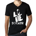 Men's Graphic T-Shirt V Neck Love Socker Eco-Friendly Limited Edition