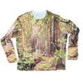 Get A Life Long Sleeve Men 3XL Green Forest Nature Print Graphic Tee Shirt