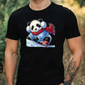 Mens Snow Climbing Animal Print Cotton T-Shirt Size XS to 5XL