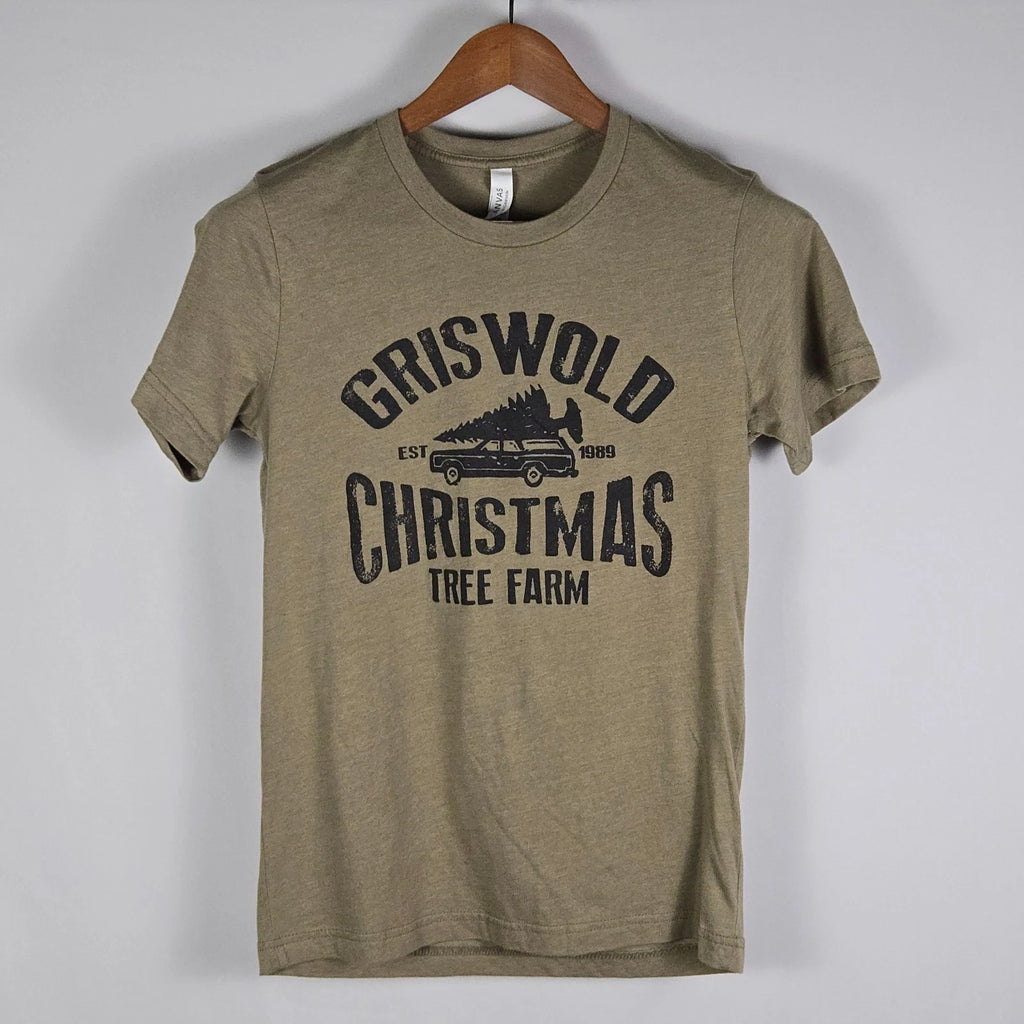 Bella Canvas Mens S Griswold Christmas Tree Farm Graphic Tee Olive Green S Gift