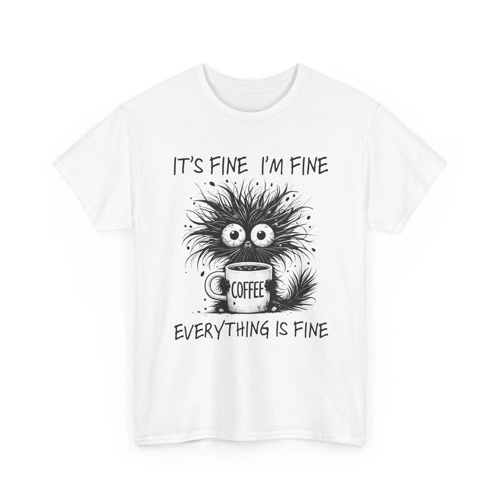 Coffee Cat Shirt Funny Black Cat Lover Caffeine Humor Cute Kitten Tee Gift