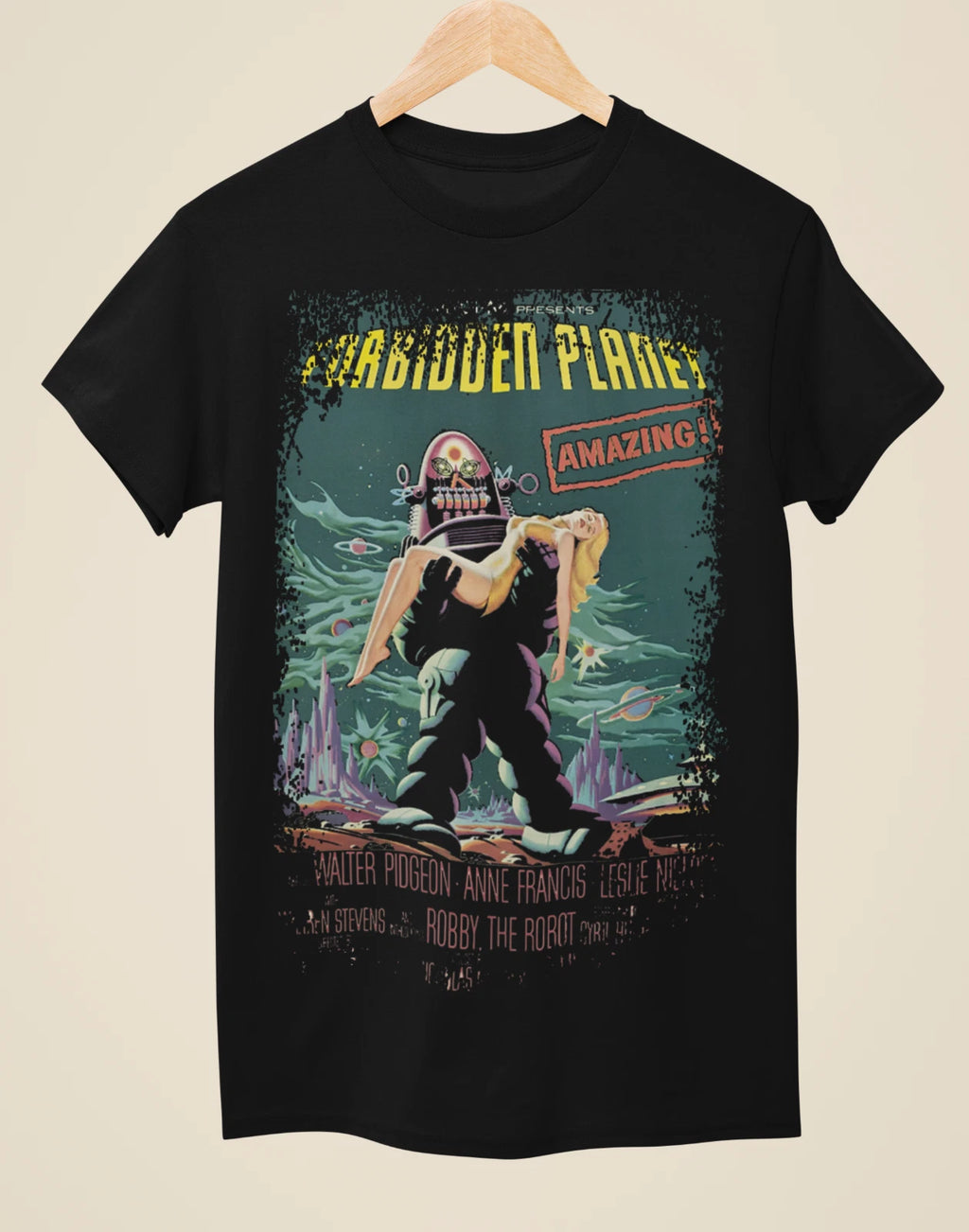 The Forbidden Planet - Movie Poster Inspired Unisex Black T-Shirt