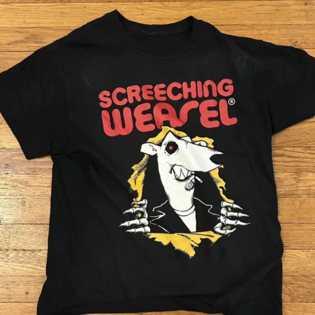 Screeching Weasel black band tee shirt