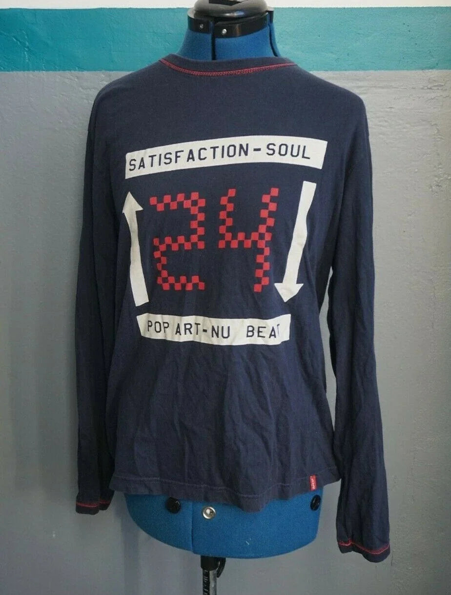 Mens Levi’s Long Sleeved T Shirt SMALL RED TAB northern soul/pop art 24 ska