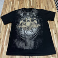 Bum Equipment Shirt Mens 2XL Black Gothic Crest Wings Grunge Metal Cyber Shield